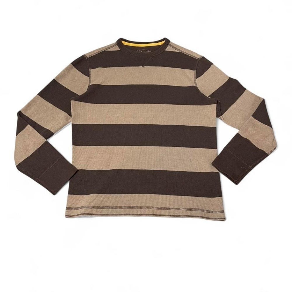 Arizona brown striped long sleeve shirt